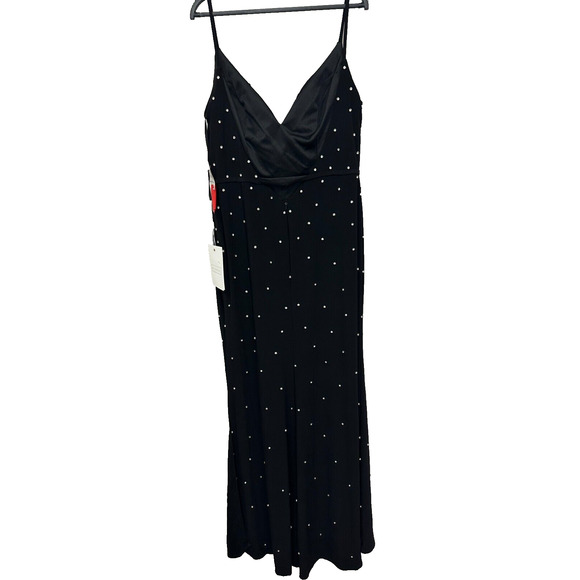 MAC DUGGAL 67812 Black Rhinestone Embellished V-Neck Gown Size 12 New - Picture 3 of 9